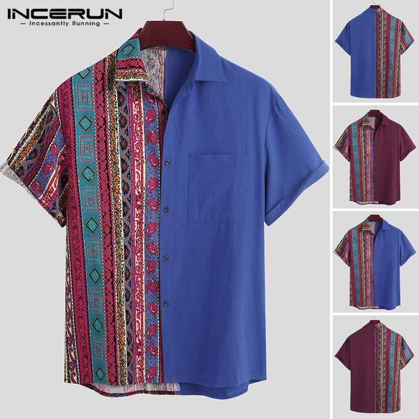 incerun свободный свободный полосатый лоскутная blusas дышащий блуза mens этнический стиль рубашки человек печатается с коротким рукавом наг, White;black
incerun свободный свободный полосатый лоскутная blusas дышащий блуза mens этнический стиль рубашки человек печатается с коротким рукавом наг, White;black