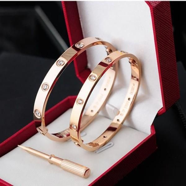 classics fashion designer jewelry rose gold 316l stainless steel screw bangle bracelet with screwdriver and original box women love bracelet, Golden;silver
classics fashion designer jewelry rose gold 316l stainless steel screw bangle bracelet with screwdriver and original box women love bracelet, Golden;silver