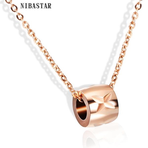 new fashion 316l stainless steel chain rose gold color cylinder pendant "x" shape leaf logo wedding jewelry necklace for women, Silver
new fashion 316l stainless steel chain rose gold color cylinder pendant "x" shape leaf logo wedding jewelry necklace for women, Silver
