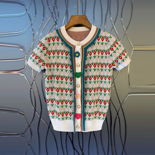 xz700236 european station 2020 summer new style pearl buckle hook flower short sleeve knitted cardigan women, White
xz700236 european station 2020 summer new style pearl buckle hook flower short sleeve knitted cardigan women, White
