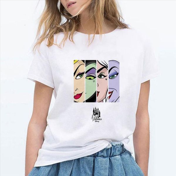 women summer graphic tee femme funny fairy tale villains vogue harajuku t shirt korean kawaii streetwear camiseta mujer, White
women summer graphic tee femme funny fairy tale villains vogue harajuku t shirt korean kawaii streetwear camiseta mujer, White