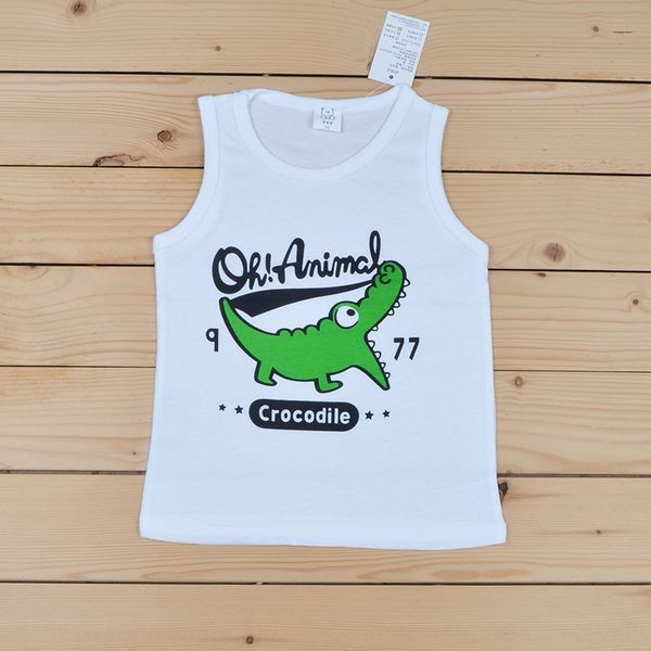 wear white 2020 summer new vest children's clothing product friendly little crocodile cartoon children's vest, Blue
wear white 2020 summer new vest children's clothing product friendly little crocodile cartoon children's vest, Blue