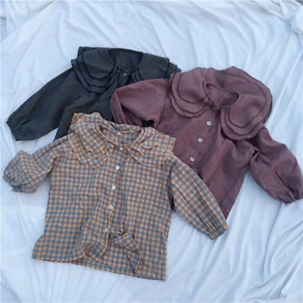 girlscotton and linen long-sleeved shirt 2020 spring new korean style girlsbaby plaid doll shirtdoll shirtcollar long-sleeved shirt, White;black
girlscotton and linen long-sleeved shirt 2020 spring new korean style girlsbaby plaid doll shirtdoll shirtcollar long-sleeved shirt, White;black