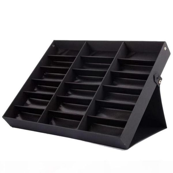 18 grid sunglasses storage box organizer glasses display case stand holder eyewear eyeglasses box sunglasses case, Silver
18 grid sunglasses storage box organizer glasses display case stand holder eyewear eyeglasses box sunglasses case, Silver