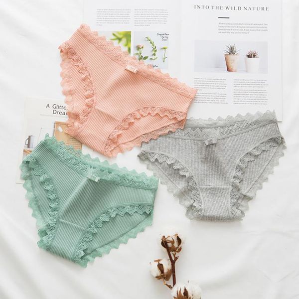 3pcs/lots new panties for women women's thread cotton breathable bag hip briefs mid waist lace women's underwear, Black;pink 
3pcs/lots new panties for women women's thread cotton breathable bag hip briefs mid waist lace women's underwear, Black;pink