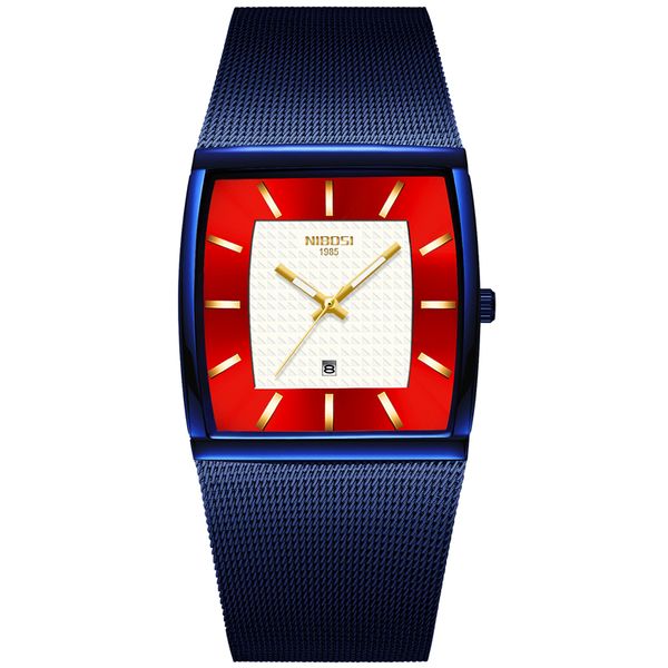nibosi square men watch 2020 blue red business waterproof date quartz mesh wrist watch men clock male watches relogio masculino, Slivery;brown
nibosi square men watch 2020 blue red business waterproof date quartz mesh wrist watch men clock male watches relogio masculino, Slivery;brown