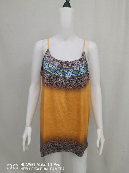 2020 european and american summer loose casual round neck sling hand-painted positioning printing women's vest t-shirt, White
2020 european and american summer loose casual round neck sling hand-painted positioning printing women's vest t-shirt, White