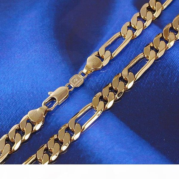 mens 24 k solid gold finish 8mm italian figaro link chain necklace 24 inches, Silver
mens 24 k solid gold finish 8mm italian figaro link chain necklace 24 inches, Silver