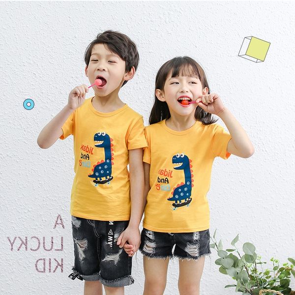 76vig 19 new children's pure cotton short-sleeved t-shirt large zhong xiao tong cartoon round neck unlined t- garment base shirt half, Blue
76vig 19 new children's pure cotton short-sleeved t-shirt large zhong xiao tong cartoon round neck unlined t- garment base shirt half, Blue