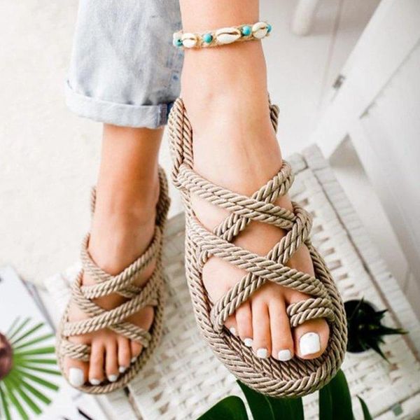 bohemian women's sandals 2020 summer flat linen rope platform women sandals casual twine cross-woven open toe slip-on shoes#0709, Black
bohemian women's sandals 2020 summer flat linen rope platform women sandals casual twine cross-woven open toe slip-on shoes#0709, Black