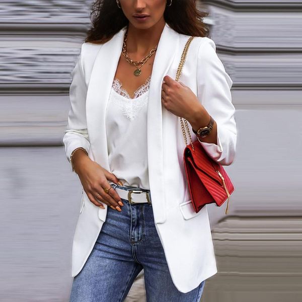 2020 autumn new fashion blazer jacket women casual notched collar pockets long sleeve work suit coats office lady blazers#j3, White;black
2020 autumn new fashion blazer jacket women casual notched collar pockets long sleeve work suit coats office lady blazers#j3, White;black