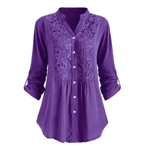 lace flower blouses women summer new v-neck long sleeve shirts lady female casual loose solid color buttons plus size s-5xl, White
lace flower blouses women summer new v-neck long sleeve shirts lady female casual loose solid color buttons plus size s-5xl, White