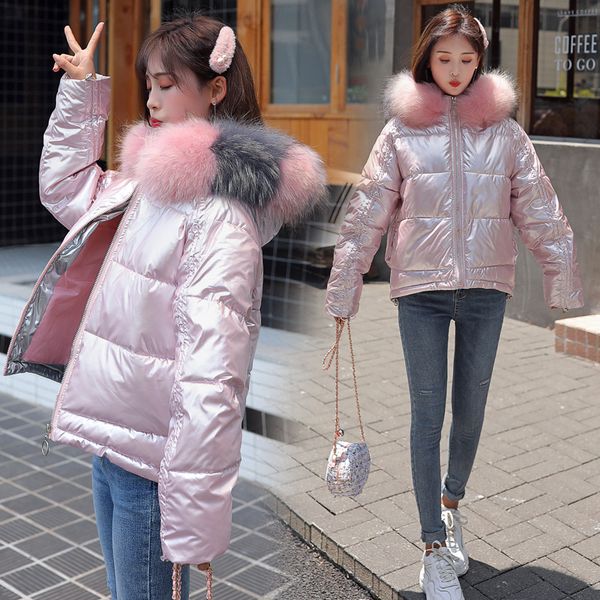 2020 new winter fashion parka loose big fur cotton padded warm casual short coat reflective cotton padded parkas hooded outwear, Black
2020 new winter fashion parka loose big fur cotton padded warm casual short coat reflective cotton padded parkas hooded outwear, Black