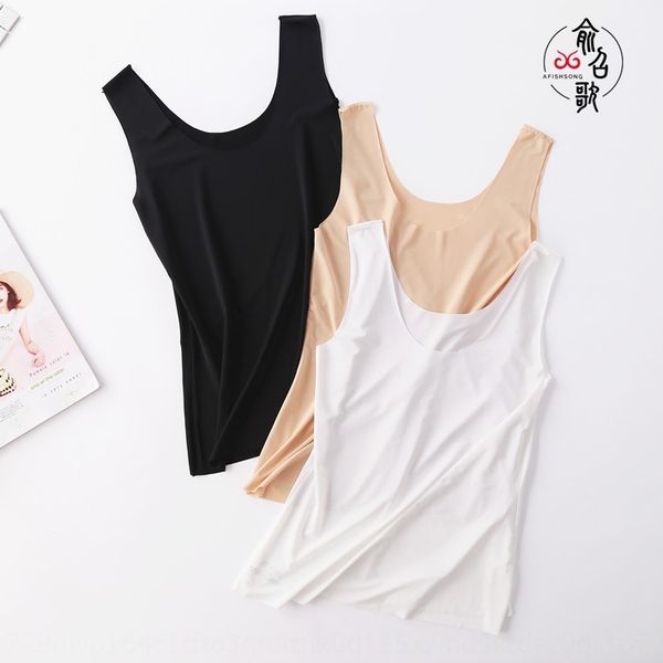 jcctf summer women's seamless ice silk strap large size bottoming chest wrapping breast plastering large u collar camisole vest vest ul, White
jcctf summer women's seamless ice silk strap large size bottoming chest wrapping breast plastering large u collar camisole vest vest ul, White