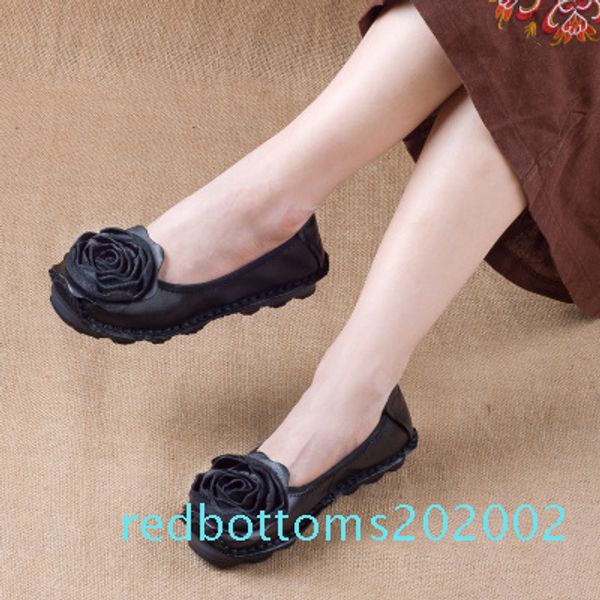 flat shoes 2020 fashion flower design round toe solid color vintage genuine leather women flats handmade women's shoes r02, Black
flat shoes 2020 fashion flower design round toe solid color vintage genuine leather women flats handmade women's shoes r02, Black