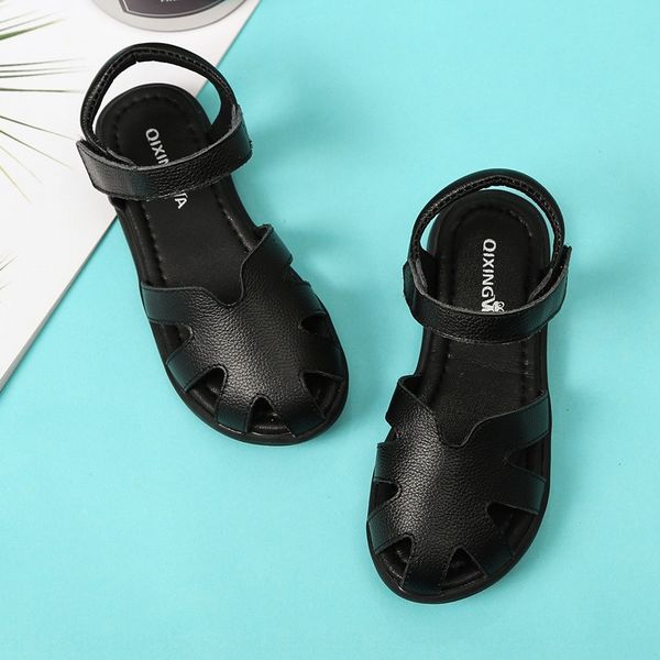 2020 women's shoes shoes baotou medium and large children's boys' sandals genuine leather children's sandals, Black;red
2020 women's shoes shoes baotou medium and large children's boys' sandals genuine leather children's sandals, Black;red
