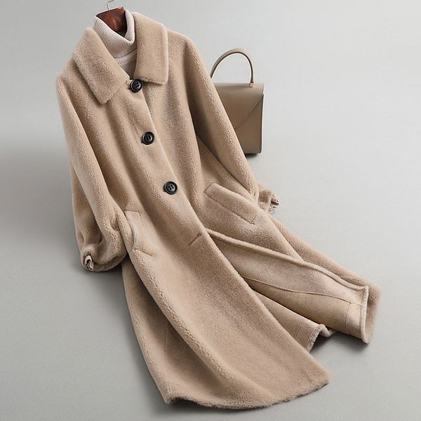 2020 new winter women genuine lamb fur coat luxury long sheep shearing coat loose overcoat thick warm female plush coats a216, Black
2020 new winter women genuine lamb fur coat luxury long sheep shearing coat loose overcoat thick warm female plush coats a216, Black