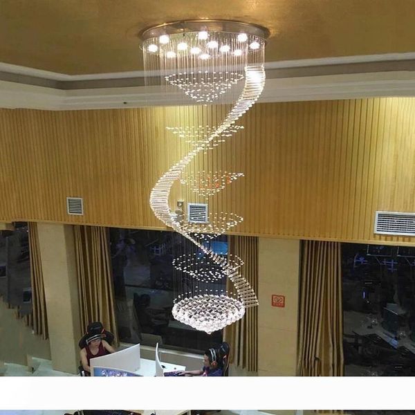 Luxury Contemporary Stair Lighting Long LED K9 Crystal Chandelier Large Flush Mount LED Indoor Hallway Light Fixture Hanging Cristal Lustre
Luxury Contemporary Stair Lighting Long LED K9 Crystal Chandelier Large Flush Mount LED Indoor Hallway Light Fixture Hanging Cristal Lustre