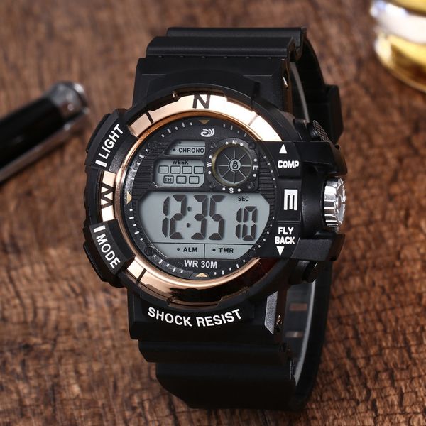 i5yw9 black belt electroplated men's and women's casual multifunctional waterproof sports electronic climbing watch student electr, Blue
i5yw9 black belt electroplated men's and women's casual multifunctional waterproof sports electronic climbing watch student electr, Blue