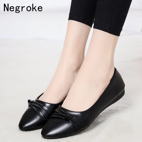 women flats pointed toe slip-on moccasins pu leather cozy work shoes brief fashion ladies flats mother gift loafers zapato mujer, Black
women flats pointed toe slip-on moccasins pu leather cozy work shoes brief fashion ladies flats mother gift loafers zapato mujer, Black