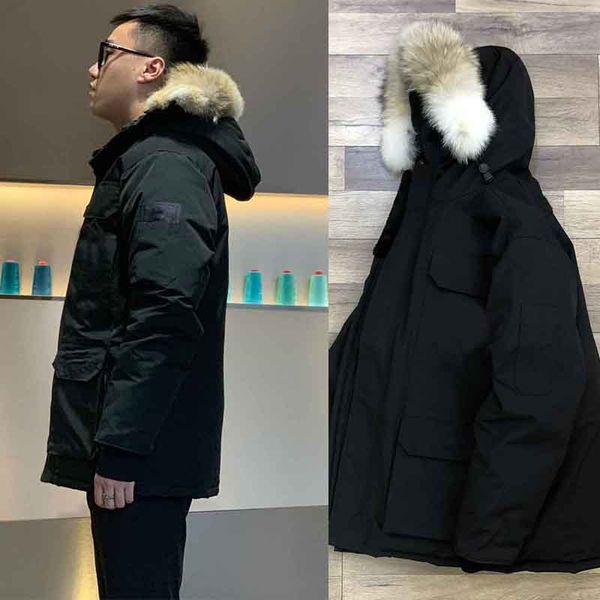 реальный wolf fur новый стиль relaxed top quality канада jacket pbi экспедиция parka fusion fit мужчин зимние пальто вниз ветровки, Black
реальный wolf fur новый стиль relaxed top quality канада jacket pbi экспедиция parka fusion fit мужчин зимние пальто вниз ветровки, Black