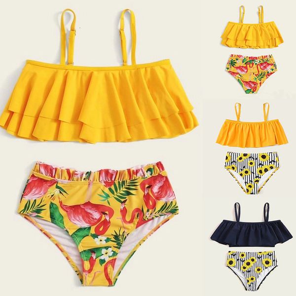 2020 lovely 2pcs swimsuit baby girls ruffle floral bikinis sets kids child flamingo swimwears high waist bathing suit beachwears, White;black
2020 lovely 2pcs swimsuit baby girls ruffle floral bikinis sets kids child flamingo swimwears high waist bathing suit beachwears, White;black