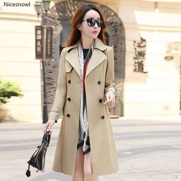women's trench coats spring autumn coat double breasted woman long women windbreakers plus size overcoat clothes, Tan;black
women's trench coats spring autumn coat double breasted woman long women windbreakers plus size overcoat clothes, Tan;black