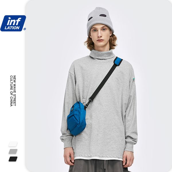 inflation men basic long sleeve t-shirt streetwear autumn high collar basic tshirt for men loose fit pollvers t-shirt 1900w, White;black
inflation men basic long sleeve t-shirt streetwear autumn high collar basic tshirt for men loose fit pollvers t-shirt 1900w, White;black