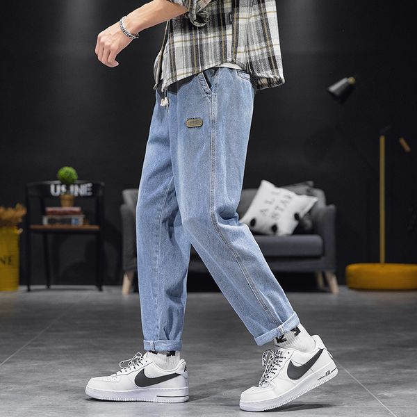 wind restoring ancient ways straight torre pants han edition joker object elastic waist feeling nine minutes of pants, Blue
wind restoring ancient ways straight torre pants han edition joker object elastic waist feeling nine minutes of pants, Blue