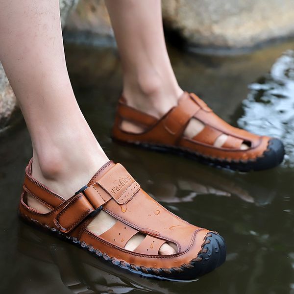 men footwear leather sommer mens sandles de para hombre shoes shoe breathable sandals flops zomerschoenen zapato comfort heren, Black
men footwear leather sommer mens sandles de para hombre shoes shoe breathable sandals flops zomerschoenen zapato comfort heren, Black