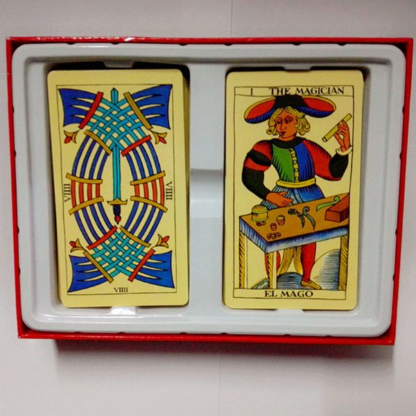 new spanish tarot board paper cards game english/french/spanish instructions for astrologer 78cards 110mm*61mm y200414
new spanish tarot board paper cards game english/french/spanish instructions for astrologer 78cards 110mm*61mm y200414