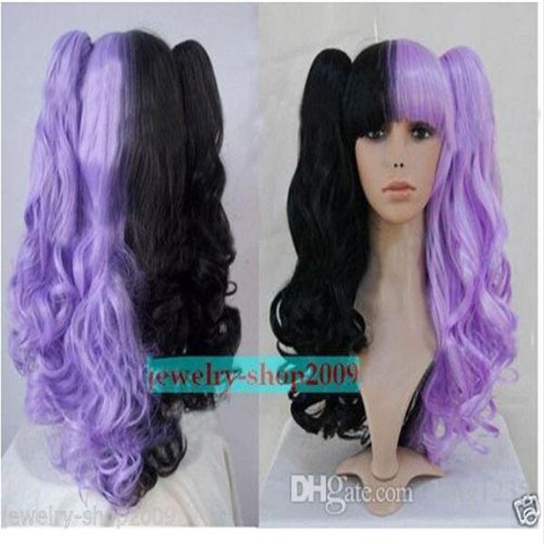 new wig cosplay lolita split type purple/black curly heat resistant
new wig cosplay lolita split type purple/black curly heat resistant