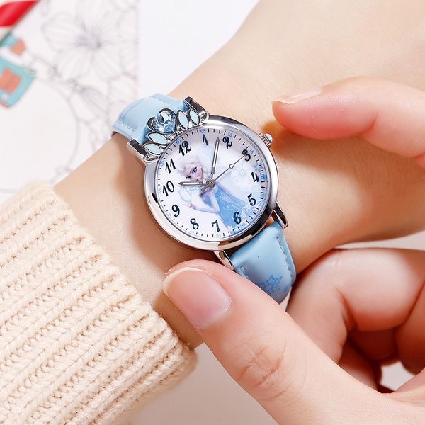 frozen children's female diamond crown princess series primary quartz watch school children's quartz watch 198, Blue
frozen children's female diamond crown princess series primary quartz watch school children's quartz watch 198, Blue