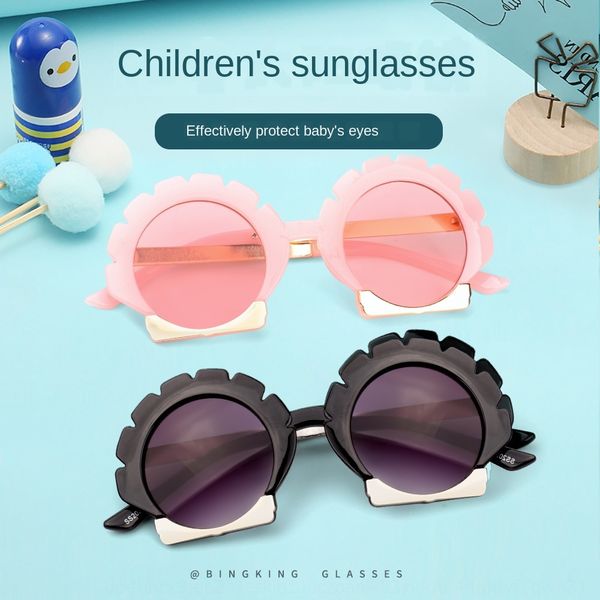 2020 new children's korean fashion small flower sun glasses metal round frame petal children's sun glasses, Blue
2020 new children's korean fashion small flower sun glasses metal round frame petal children's sun glasses, Blue