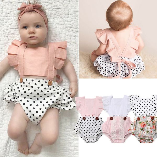 0-24m newly summer cute infant kids baby girls boys bodysuits dot floral print lace ruffles sleeve jumpsuits 3 style, Blue
0-24m newly summer cute infant kids baby girls boys bodysuits dot floral print lace ruffles sleeve jumpsuits 3 style, Blue