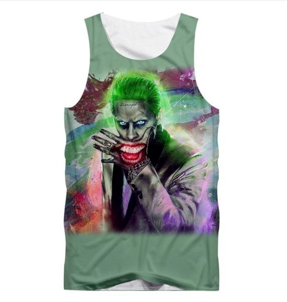 fashion 3d tank men casual o neck sleeveless shirts vest print suicide squad jokers tankbodybuilding shirt funny, White;black
fashion 3d tank men casual o neck sleeveless shirts vest print suicide squad jokers tankbodybuilding shirt funny, White;black
