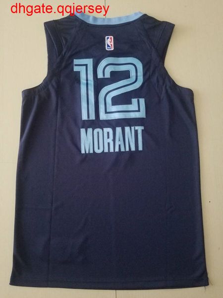 2020-20 men's ja morant #12 navy jersey, Gray 
2020-20 men's ja morant #12 navy jersey, Gray