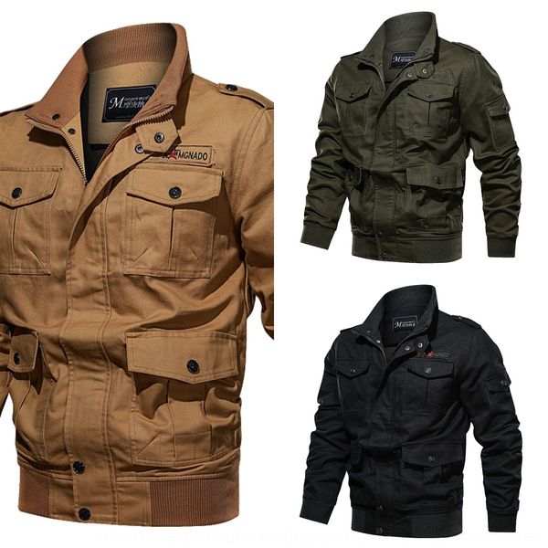 2019 new jacket spring and autumn men's jacket casual coat cotton tooling large size men's clothing, Black;brown
2019 new jacket spring and autumn men's jacket casual coat cotton tooling large size men's clothing, Black;brown