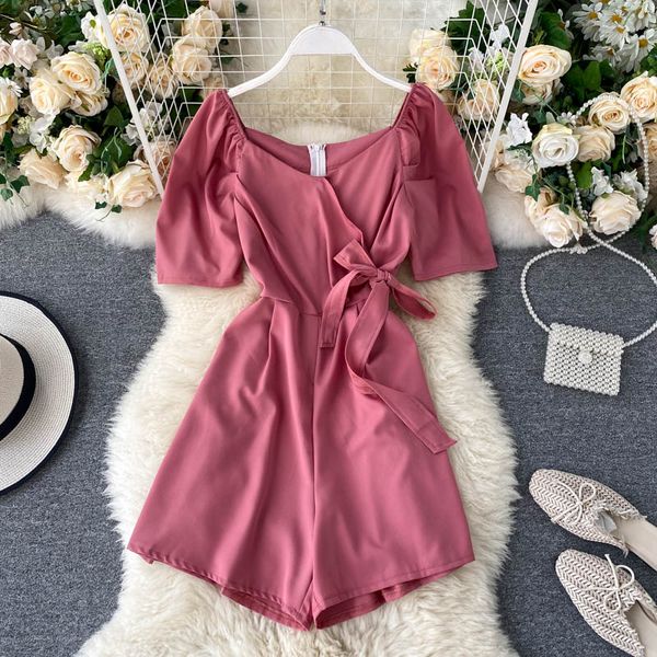 short-sleeved jumpsuit summer wear for women 2020 new korean elegant lace-up high waist wide-leg playsuits overalls n276, Black;white
short-sleeved jumpsuit summer wear for women 2020 new korean elegant lace-up high waist wide-leg playsuits overalls n276, Black;white