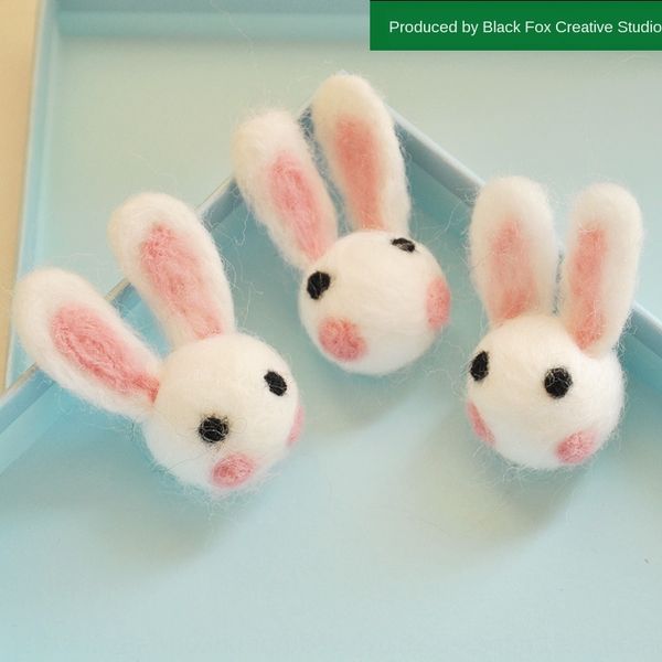 r9vsw handmade wool felt rabbit small animal accessories children's hair diy accessories headdress ring material handmade diy finished, Slivery;white
r9vsw handmade wool felt rabbit small animal accessories children's hair diy accessories headdress ring material handmade diy finished, Slivery;white