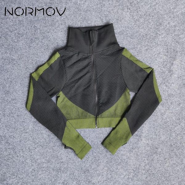 yoga outfits normov sports shirts for women fitness running zipper tight seamless long sleeve quick dry training, White;red
yoga outfits normov sports shirts for women fitness running zipper tight seamless long sleeve quick dry training, White;red