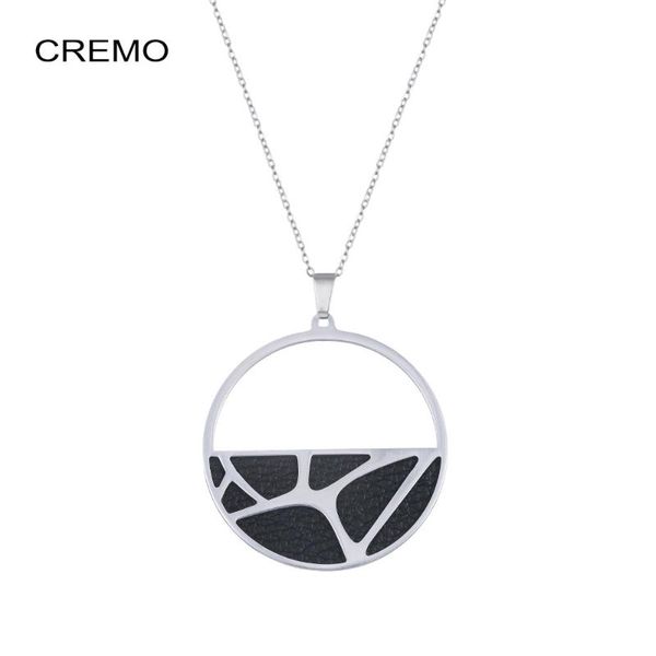 cremo reversible pendant necklaces argent stainless steel interchangeable leather necklace collier femme 2020 bijoux georgette, Silver
cremo reversible pendant necklaces argent stainless steel interchangeable leather necklace collier femme 2020 bijoux georgette, Silver