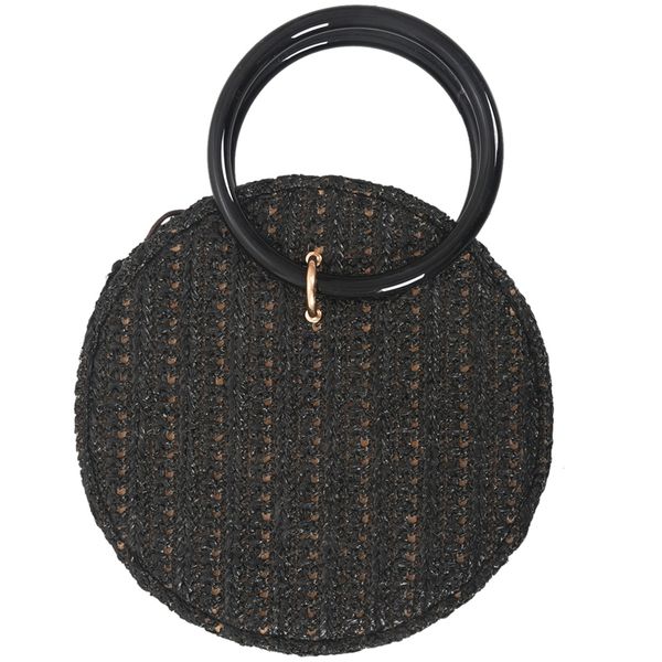 women handmade round beach shoulder bag circle straw bags summer woven rattan handbags women messenger bags(black
women handmade round beach shoulder bag circle straw bags summer woven rattan handbags women messenger bags(black