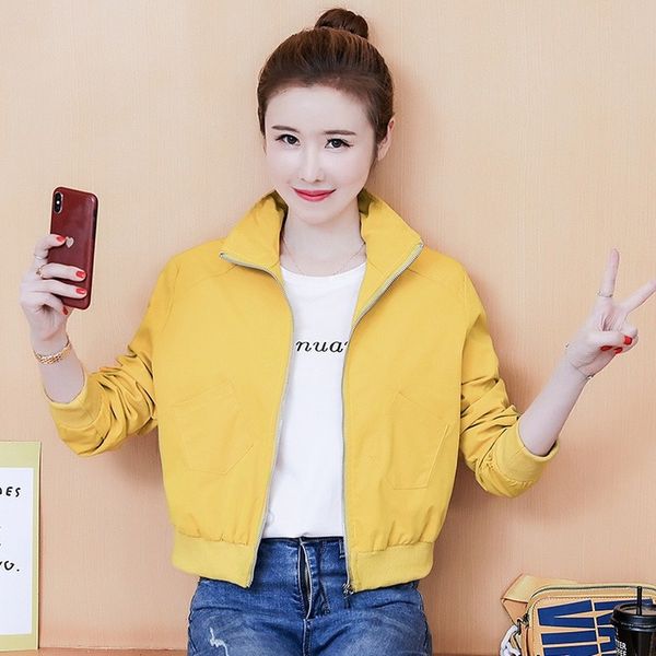 2020 new light skin fashion new causal jackets women thin spring autumn windbreaker outerwear short solid color coats w52, Black;brown
2020 new light skin fashion new causal jackets women thin spring autumn windbreaker outerwear short solid color coats w52, Black;brown