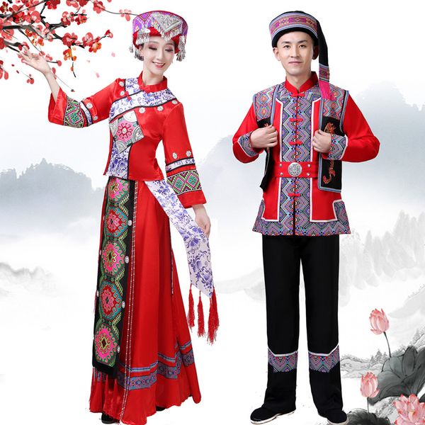 chinese traditional dance costumes for adults minority miao clothing festival stage performance costumes, Black;red
chinese traditional dance costumes for adults minority miao clothing festival stage performance costumes, Black;red