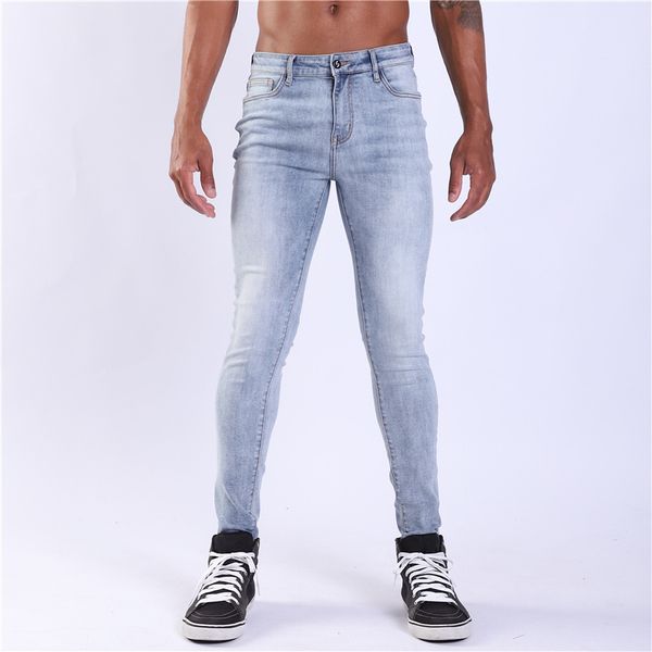 men's jeans fashion men skinny slim fit pant casual long trouser, Blue 
men's jeans fashion men skinny slim fit pant casual long trouser, Blue