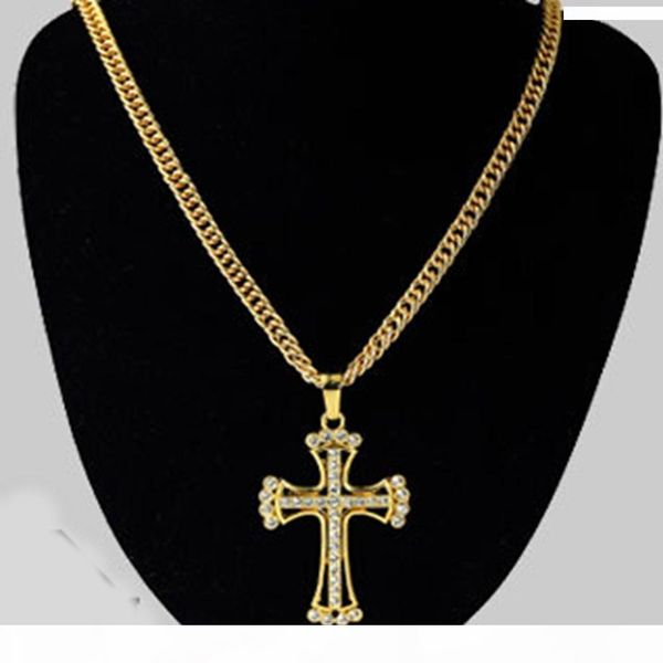 iced out cross pendant 18k yellow gold filled mens crucifix pendant chain necklace, Silver
iced out cross pendant 18k yellow gold filled mens crucifix pendant chain necklace, Silver