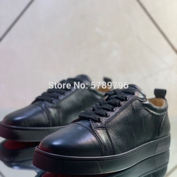 red bottoms black litchi solid leather sports shoes for men casual fashion flat loafers no rivets toecap runway low cut sneakers
red bottoms black litchi solid leather sports shoes for men casual fashion flat loafers no rivets toecap runway low cut sneakers
