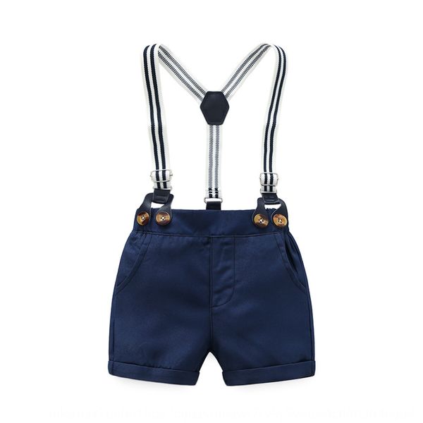 new suspender pants male baby gentleman sling and suspender shorts 0-24/7 baby shorts, Blue