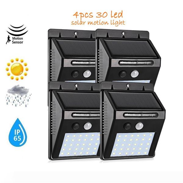 4 pcs solar light 30 led outdoor waterproof garden led solar powered lights battery lamps motion sensor light wall lamp street
4 pcs solar light 30 led outdoor waterproof garden led solar powered lights battery lamps motion sensor light wall lamp street